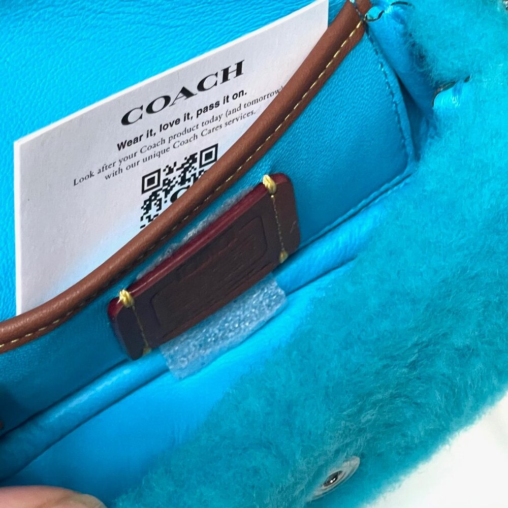 COACH x Lil Nas X Tabby 12 Shearling 2 Way Bag Montero Blue CP940 - Picture 13 of 14